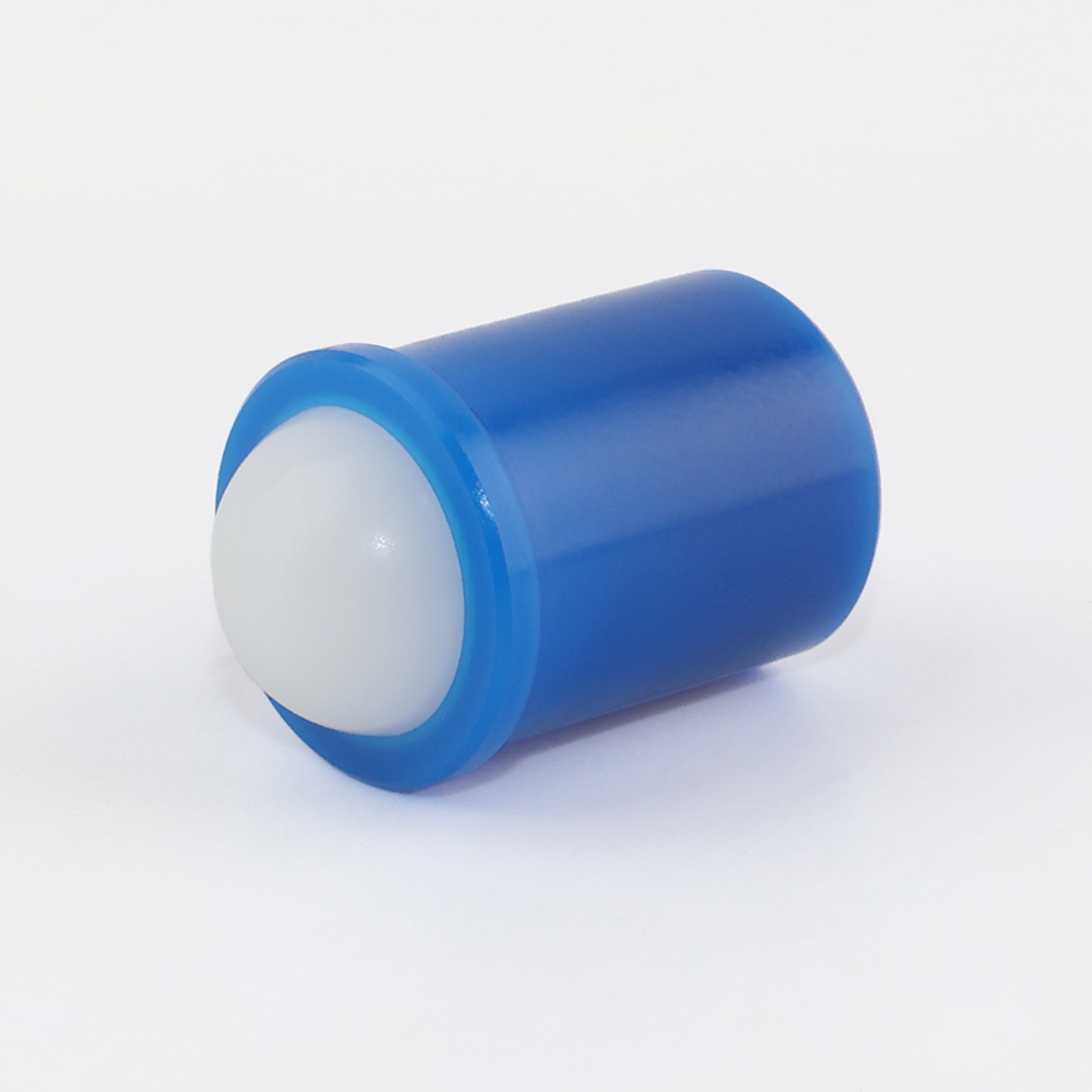 VCN410 Blue POM Ball Plunger - Press Fit,Flange