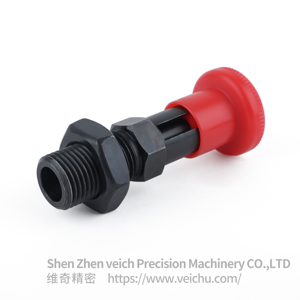 VCN221-CK-Red Carbon Steel Nylon 6 Knob Lock-out Spring Plungers
