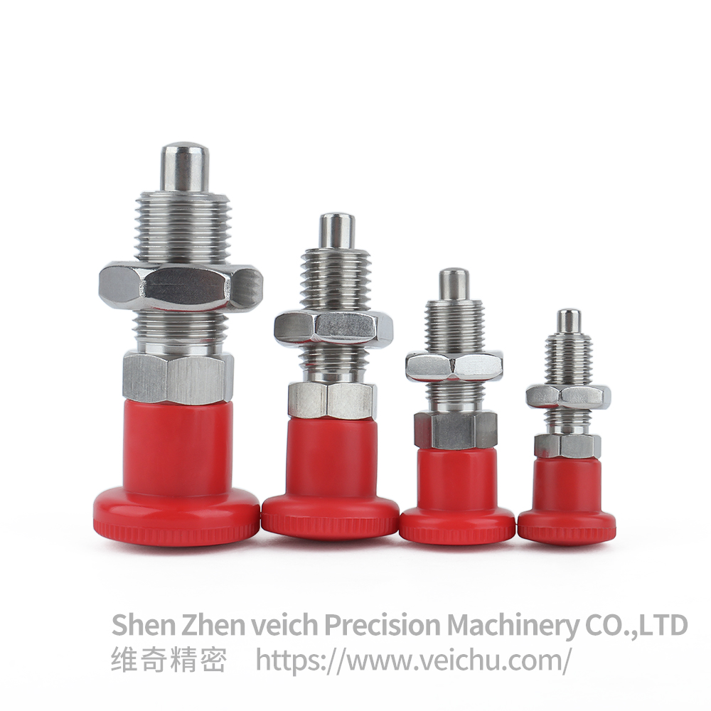 VCN221-BNK-Red Stainless Steel Nylon6 Knob Precision Indexing Plunger