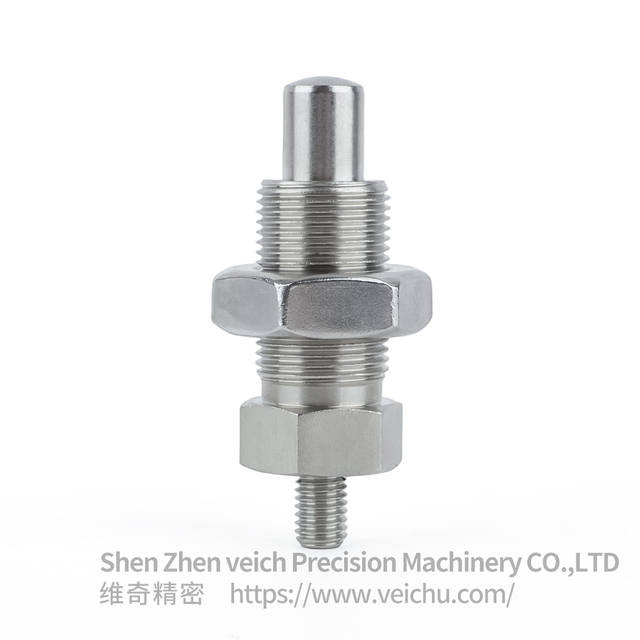 VCN223-GNK- Stainless Steel Dowel Spring Loaded Plunger No Knob