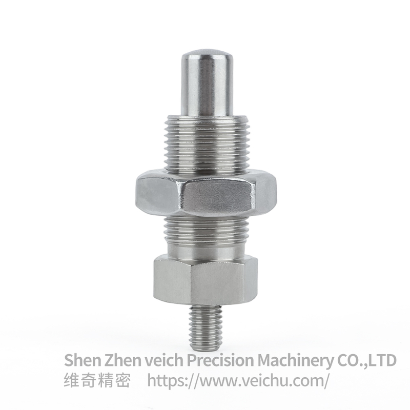 VCN223-GNK- Stainless Steel Dowel Spring Loaded Plunger No Knob
