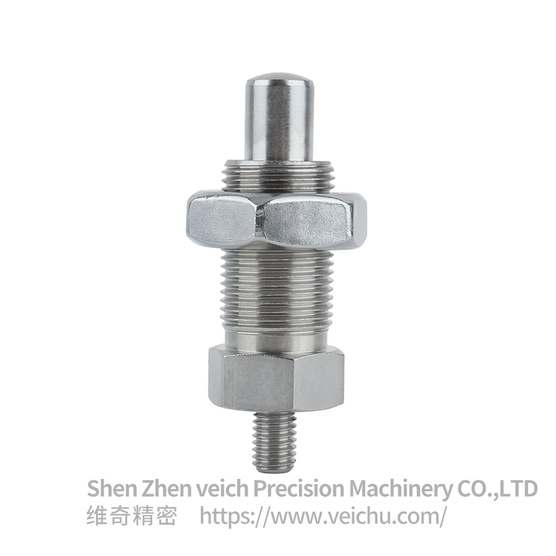 VCN225-GNK- Stainless Steel Dowel Spring Loaded Plunger without Knob