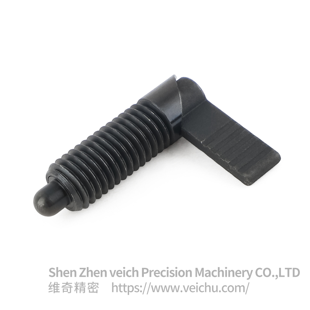 VCN227-BK Carbon Steel L Type Handle Spring Loaded Plunger