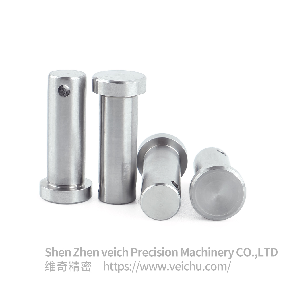 Cylindrical Flat-head Stainless Steel Custom Pins with Holes