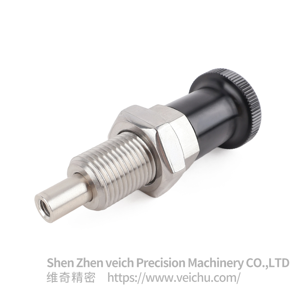 VCN211-BNK Stainless Steel Aluminum Knob Hand-Retractable Plungers with Hollow pin