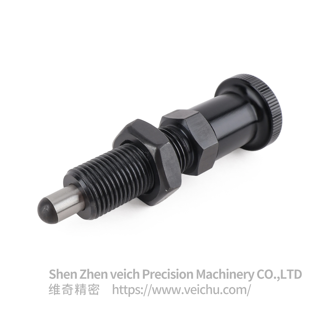 VCN212-BK Carbon Steel Aluminum Knob Return Type Indexing Plunger