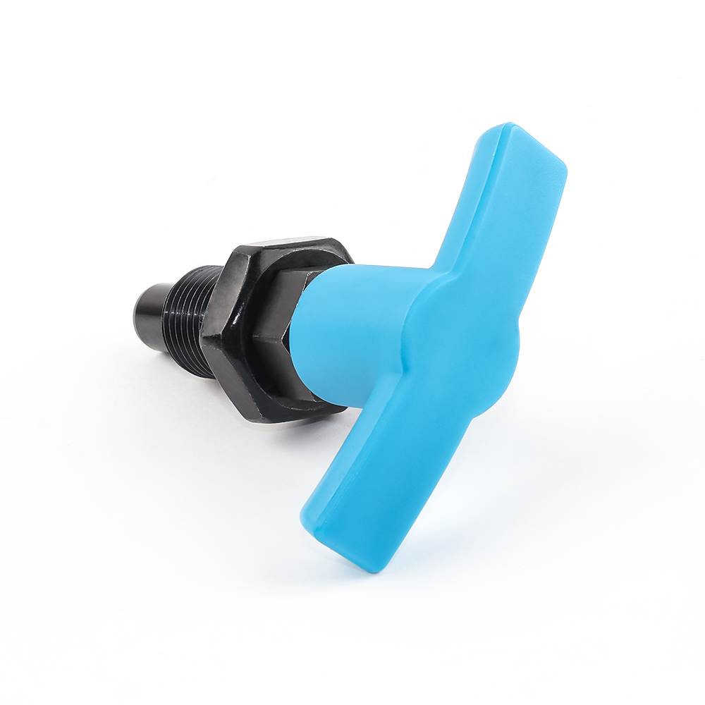 VCN250-BK Carbon Steel T-Handle Plastic Retractable Spring Plunger