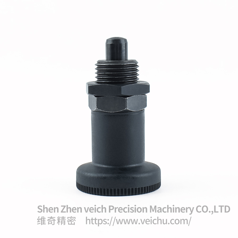 VCN216-BK-Black Carbon Steel Plastic Knob Sring plunger