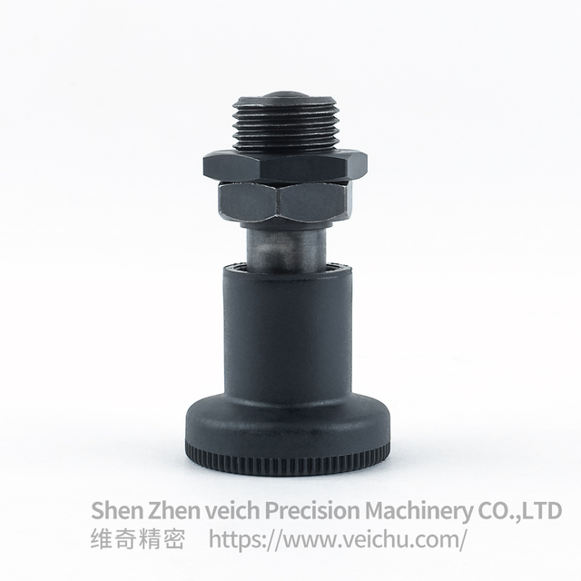 VCN216-CK-Black Carbon Steel Plastic Knob Sring plunger