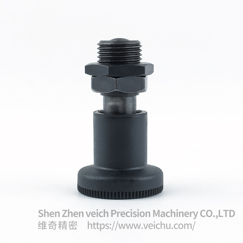 VCN216-CK-Black Carbon Steel Plastic Knob Sring plunger