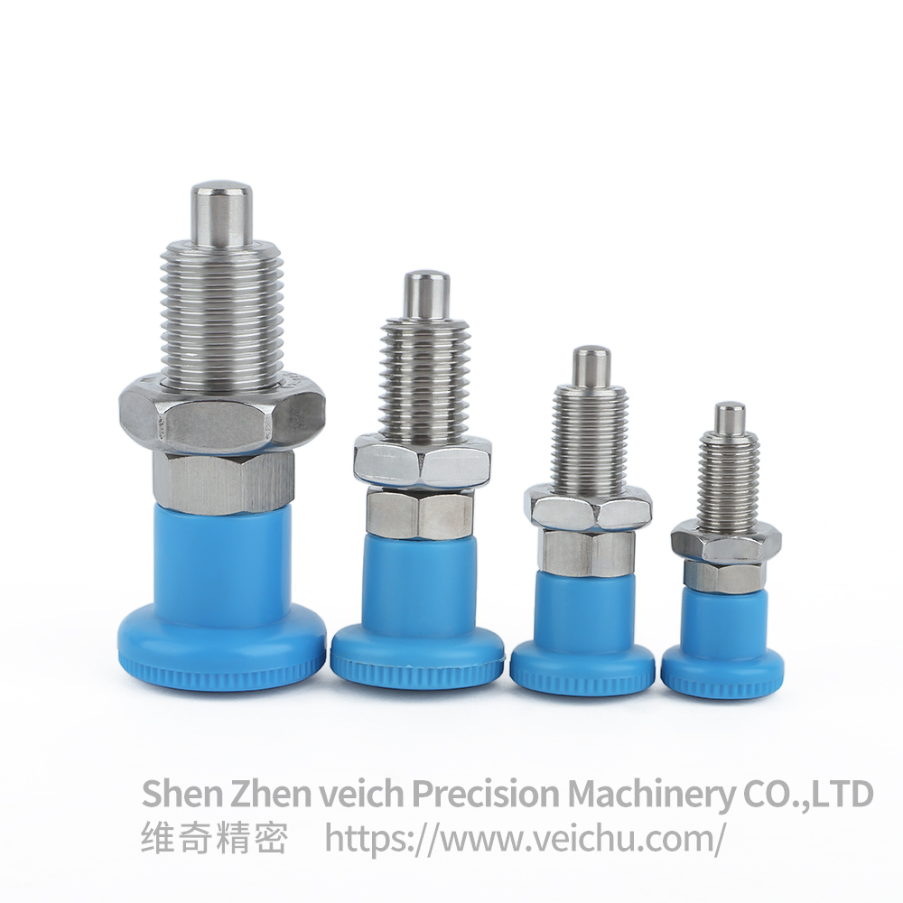 VCN221-BNK-Blue Stainless Steel Nylon6 Knob Hand-Retractable Plungers