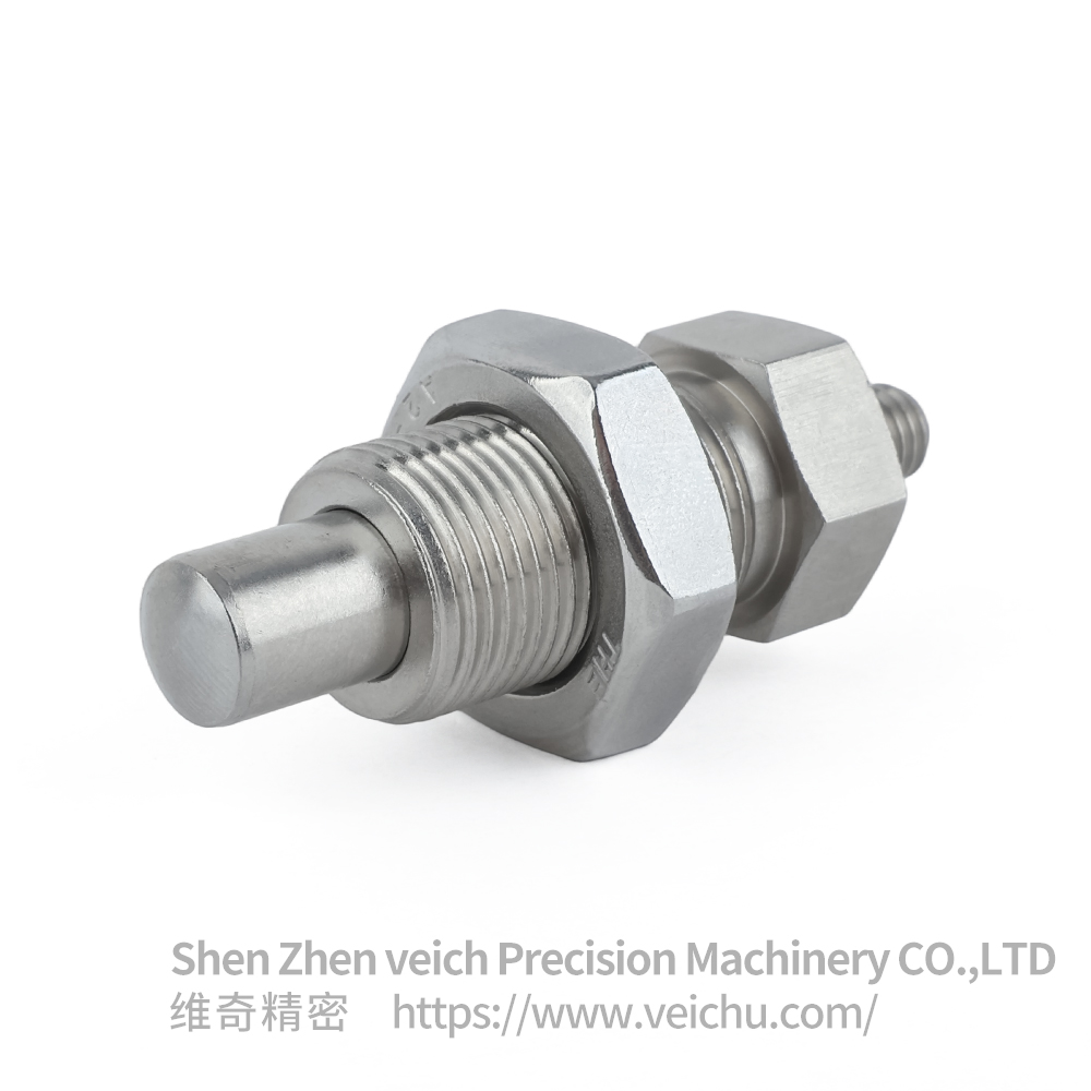 VCN223-GNK- Stainless Steel Dowel Spring Loaded Plunger No Knob