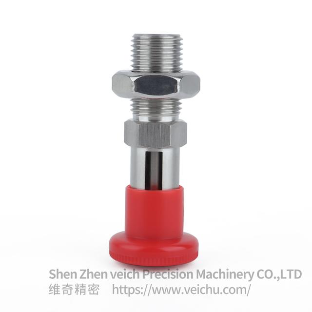VCN221-CNK-Red Stainless Steel Nylon6 Knob Self-locking Indexing Plunger