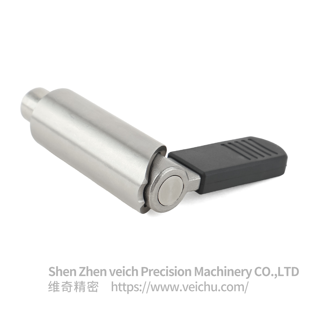 VCN228-BN Stainless Steel L Type Handle Non-Threaded Indexing Plunger with Lever Cap