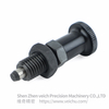 VCN210-BK-Tapered Pin Carbon Steel Aluminum Knob Return Type Indexing Plunger