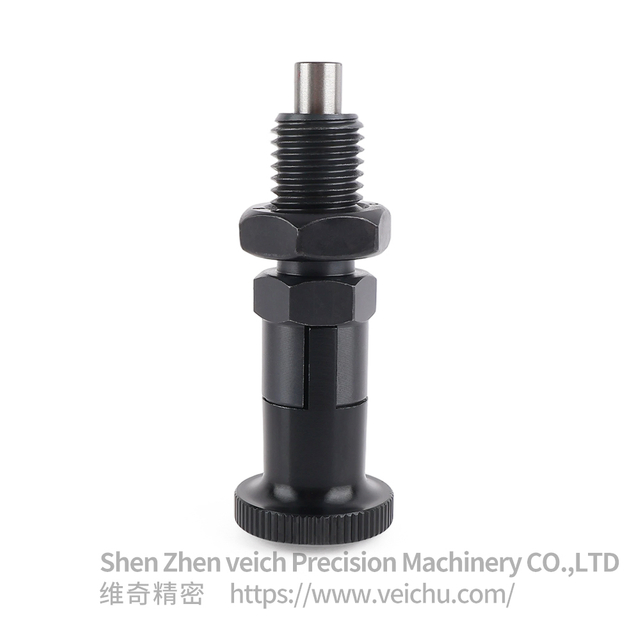 VCN210-CK-Flat Pin Carbon Steel Aluminum Knob Rest Position Type Spring Plunger