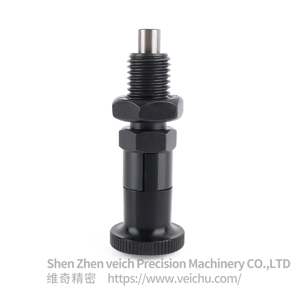 VCN210-CK-Flat Pin Carbon Steel Aluminum Knob Rest Position Type Spring Plunger
