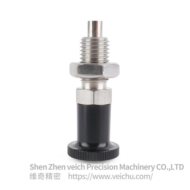 VCN210-BNK-Flat Stainless Steel Aluminum Knob Hand-Retractable Plungers