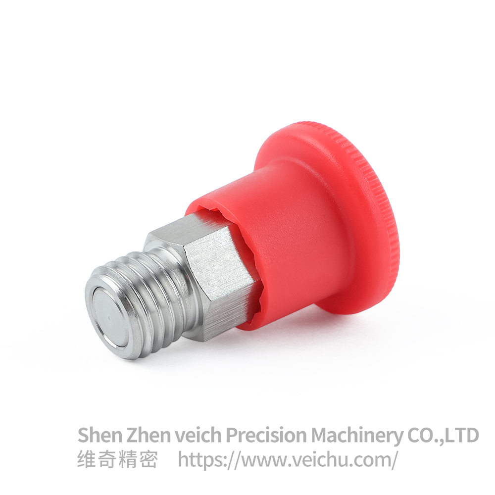 VCN218-CN /MCN Red Handle Stainless Stee Self-locking Type Spring Plungers