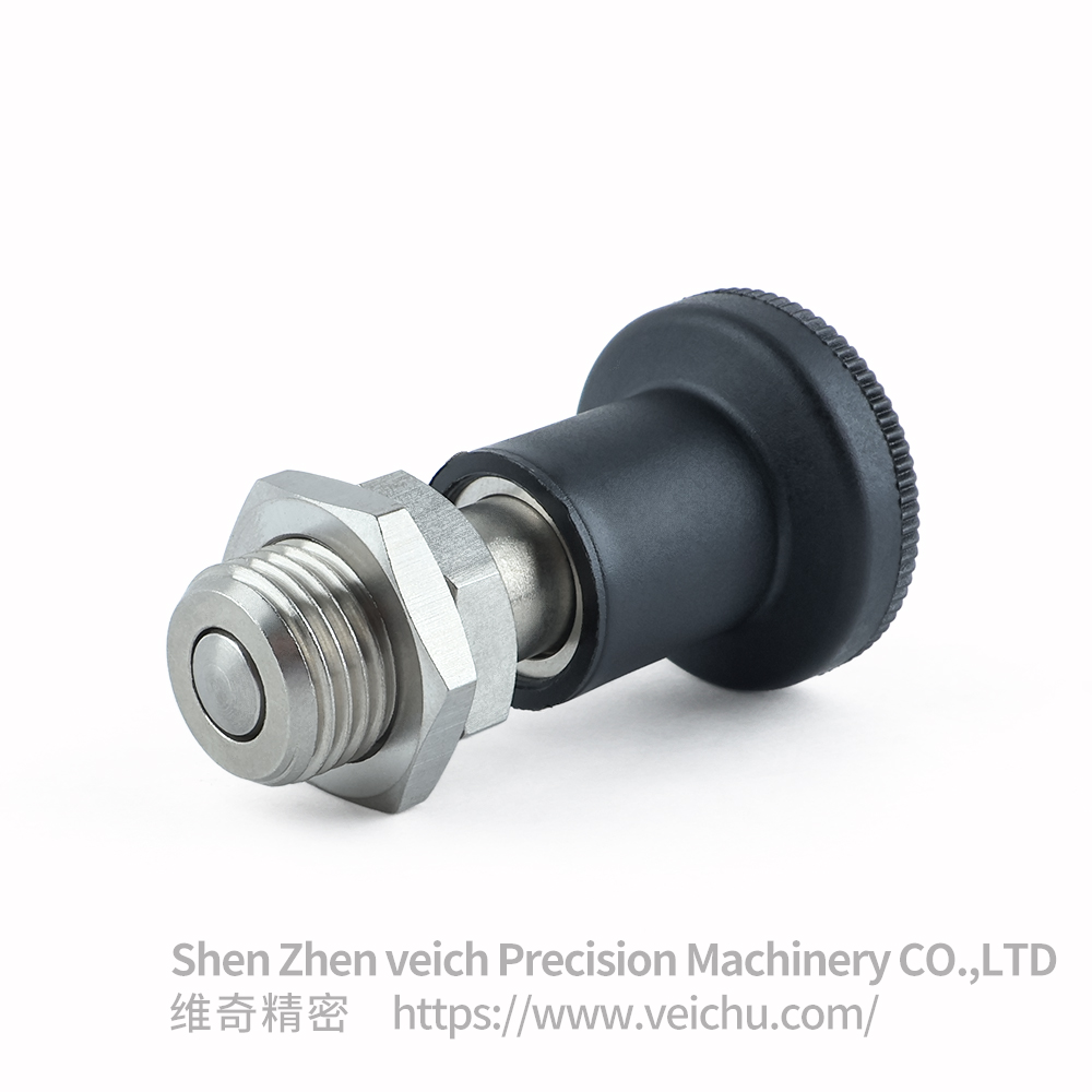 VCN216-CNK-Black Stainless Steel Dowel Spring Loaded Plunger
