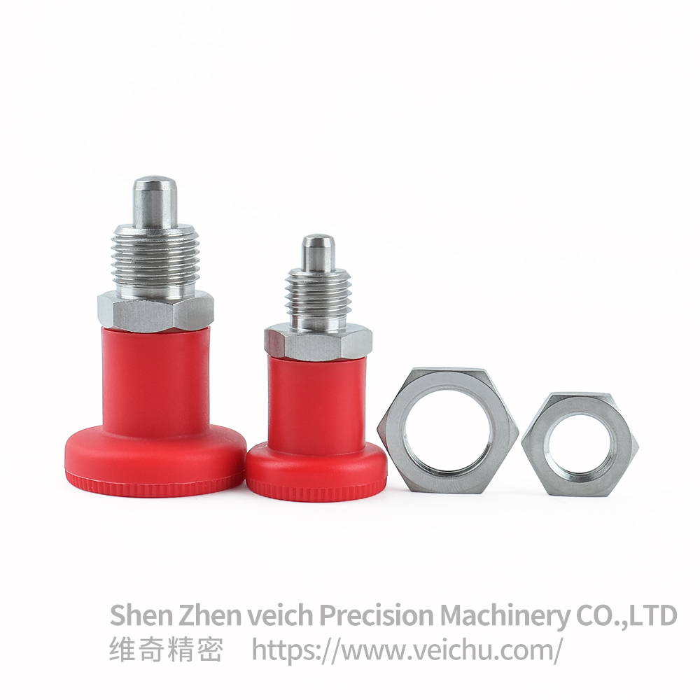VCN216-BNK-Red Nylon Knob Precision Spring Plunger