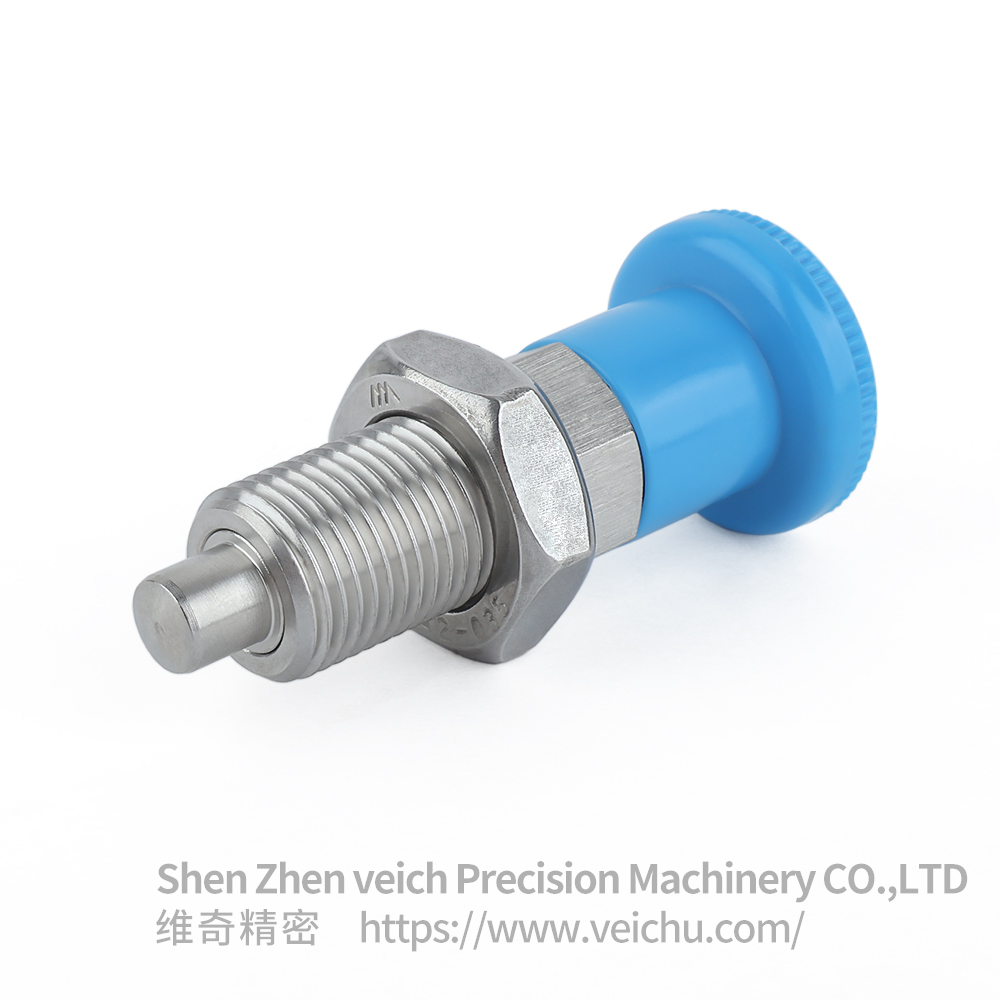 VCN221-BNK-Blue Stainless Steel Nylon6 Knob Hand-Retractable Plungers