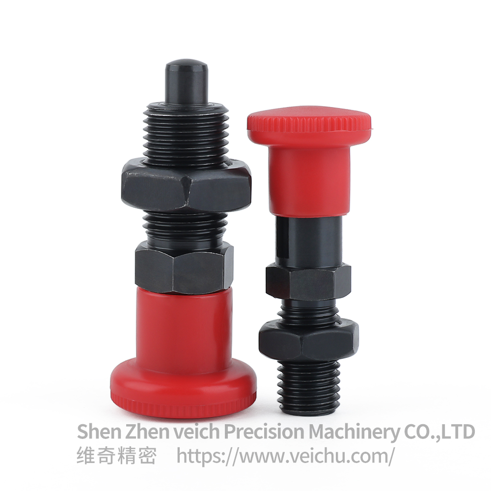VCN221-CK-Red Carbon Steel Nylon 6 Knob Lock-out Spring Plungers