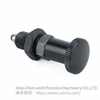 VCN210-BK-Tapered Pin Carbon Steel Aluminum Knob Return Type Indexing Plunger