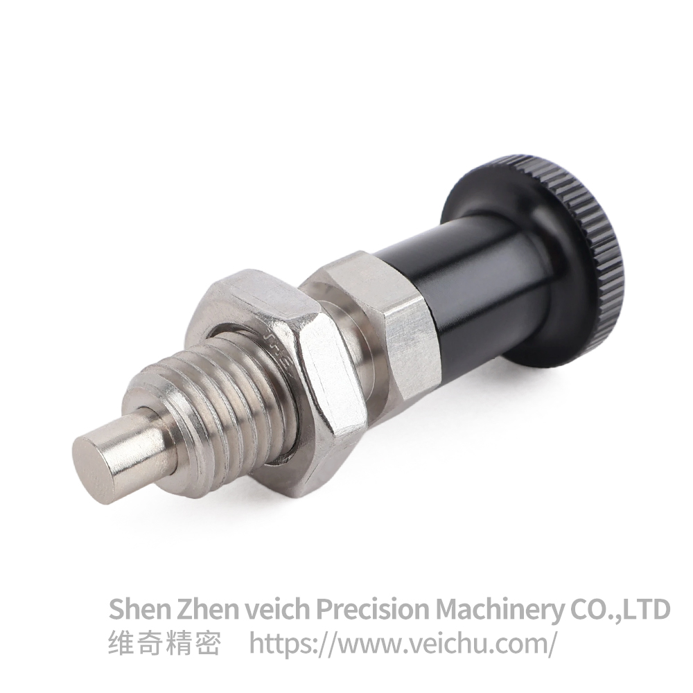 VCN210-BNK-Flat Stainless Steel Aluminum Knob Hand-Retractable Plungers