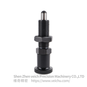 VCN212-BK Carbon Steel Aluminum Knob Return Type Indexing Plunger