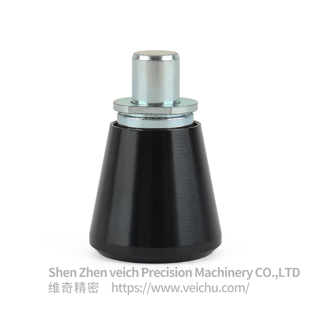 VCN521 Precision Aluminum Spring Plunger, Conical Handle Design