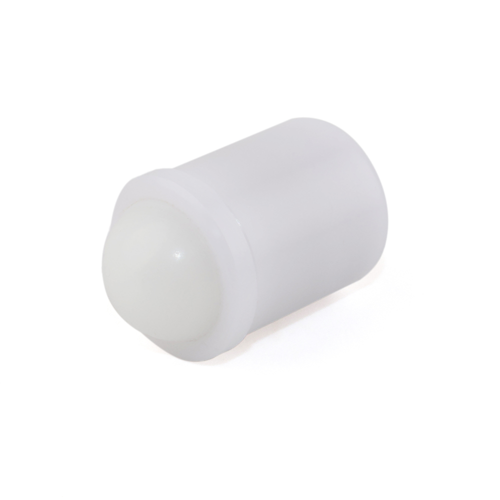 VCN410 White POM Ball Plunger - Press Fit,Flange