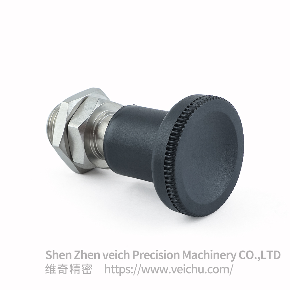 VCN216-CNK-Black Stainless Steel Dowel Spring Loaded Plunger