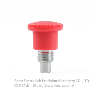 VCN218-BN /MBN Red Handle Stainless Steel Self-locking Type Spring Plungers