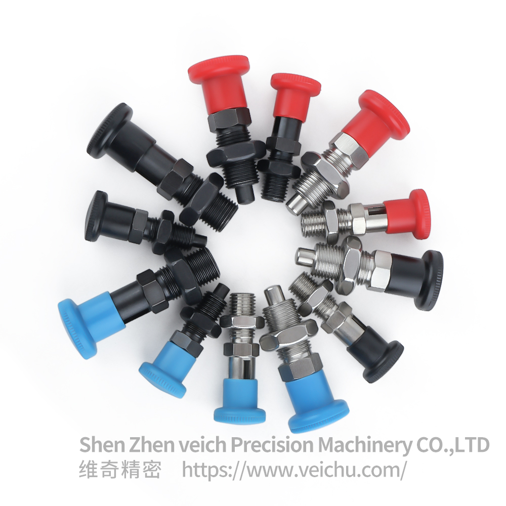 VCN221-BK-Black Carbon Steel Nylon 6 Knob Sring plunger