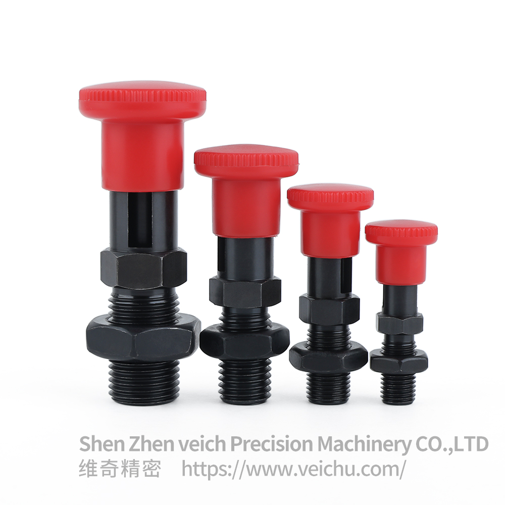 VCN221-CK-Red Carbon Steel Nylon 6 Knob Lock-out Spring Plungers