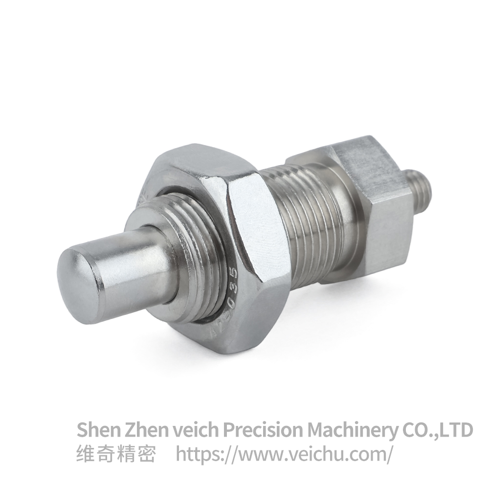 VCN225-GNK- Stainless Steel Dowel Spring Loaded Plunger without Knob