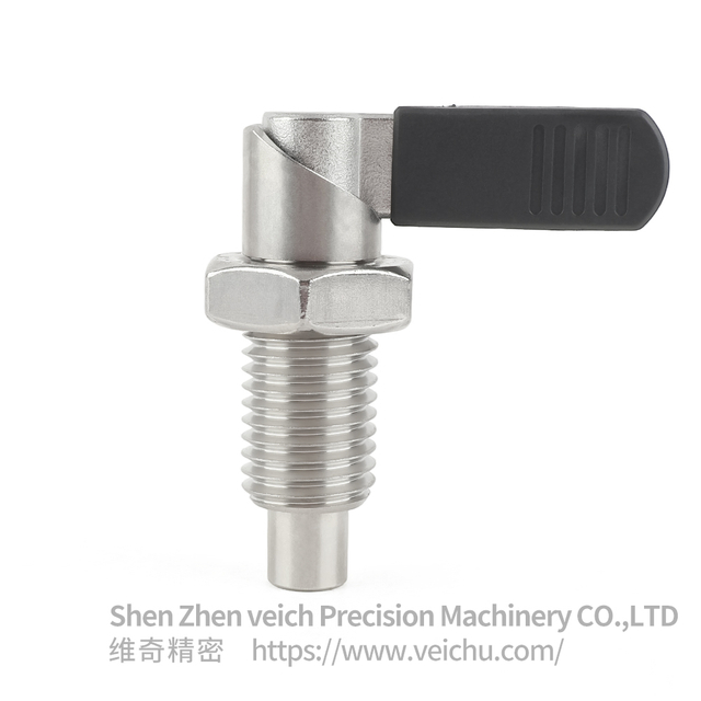 VCN226-BNK LType Stainless Steel Retractable Spring Plunger with Lever Cap