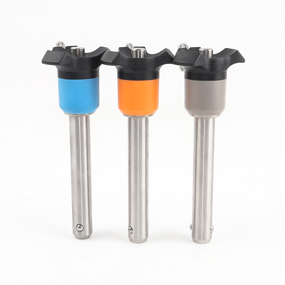 VCN120 Blue Handle Push Button Safety Ball Lock Pin