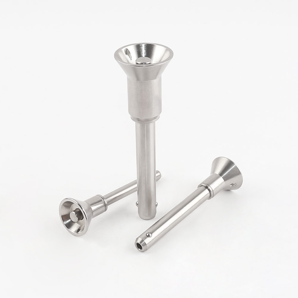 VCN122 Ball Lock Safety Pin with Horn-Shaped Handle