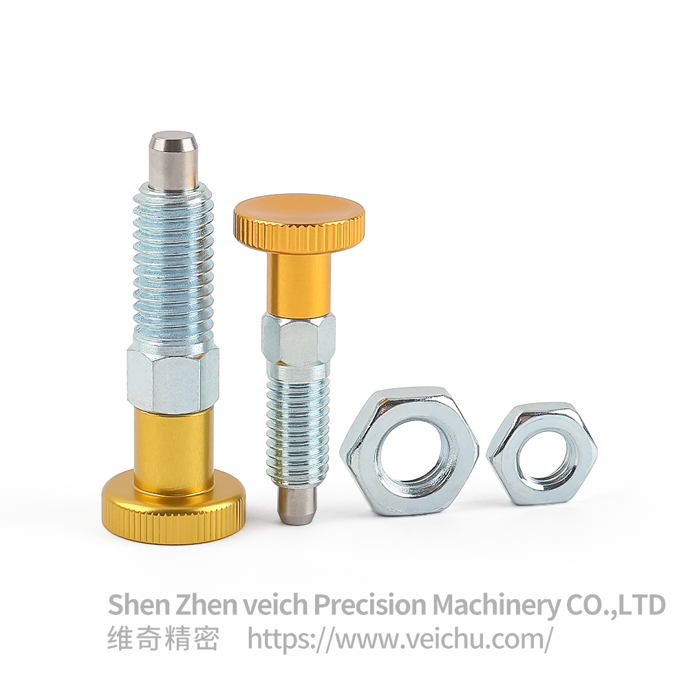 VCN217-BK-Gold Stainless Steel Return Type Spring Plungers