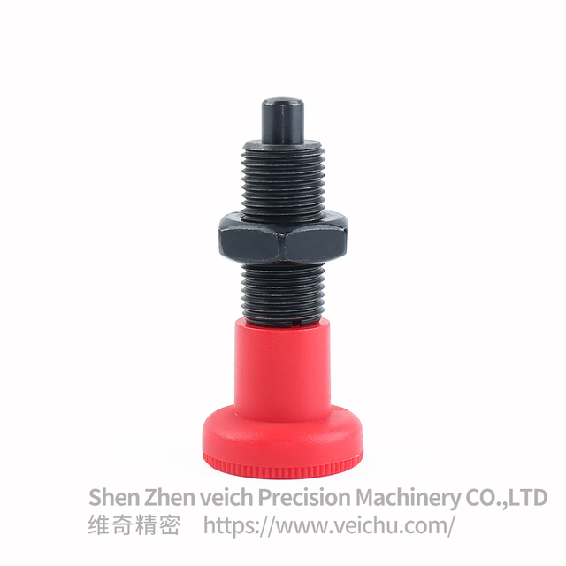VCN219-BK-Red Handle Carbon Steel Indexing Spring Plunger