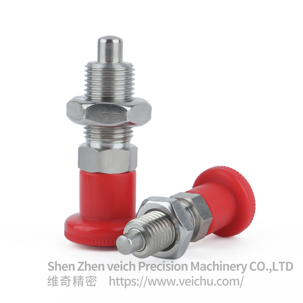 VCN221-BNK-Red Stainless Steel Nylon6 Knob Precision Indexing Plunger