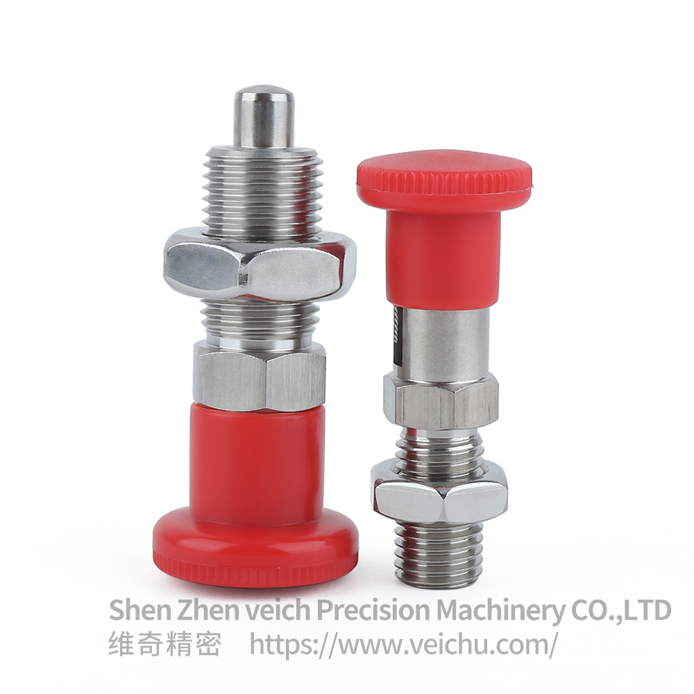 VCN221-CNK-Red Stainless Steel Nylon6 Knob Self-locking Indexing Plunger