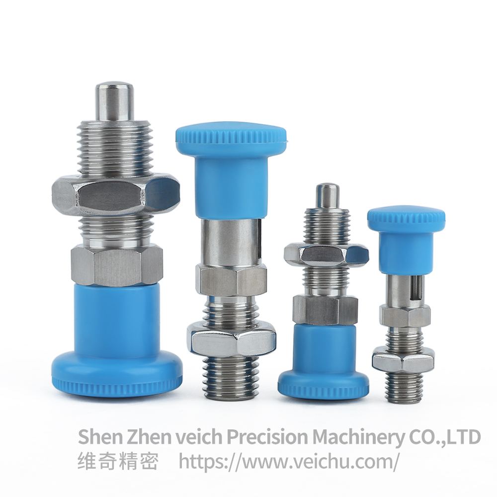 VCN221-CNK-Blue Stainless Steel Nylon6 Knob Hand-Retractable Plungers