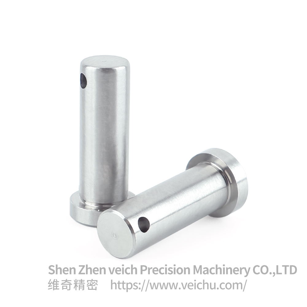 Cylindrical Flat-head Stainless Steel Custom Pins with Holes