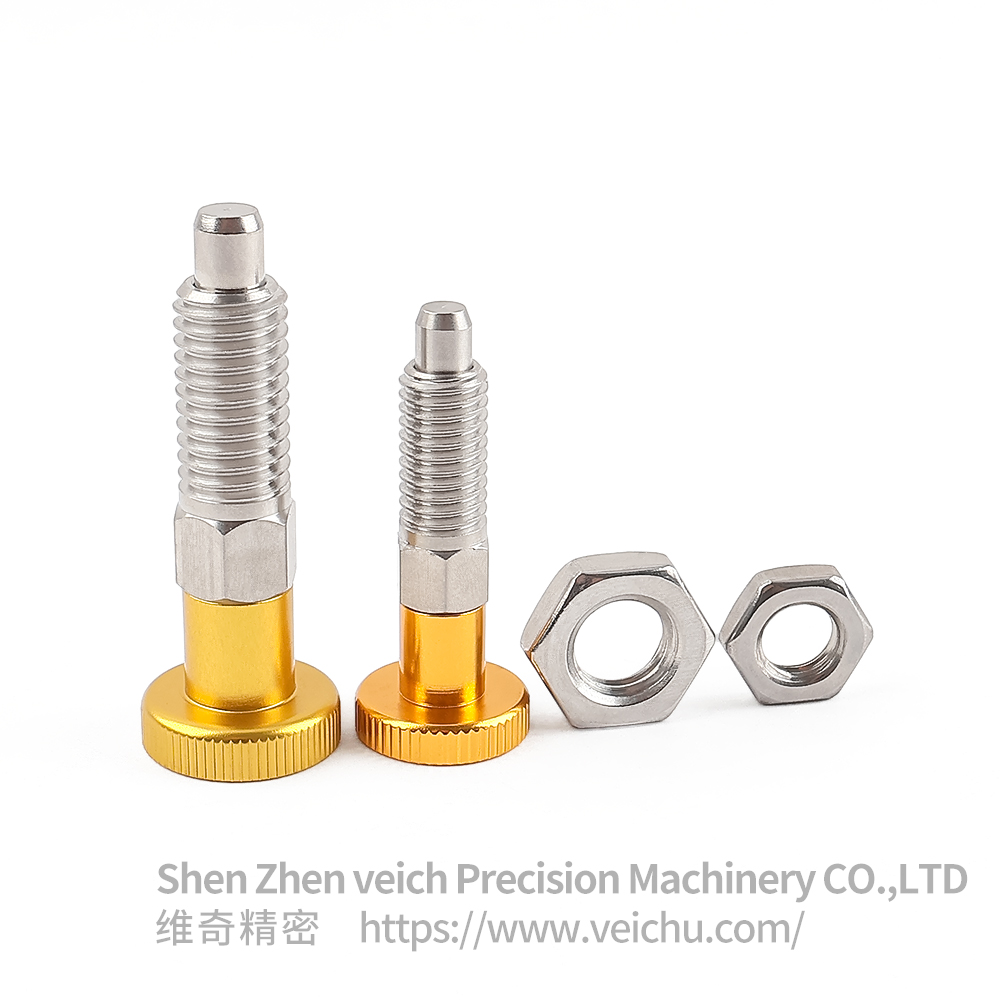 VCN217-BNK-Gold Stainless Steel Return Type Hand-Retractable Plungers