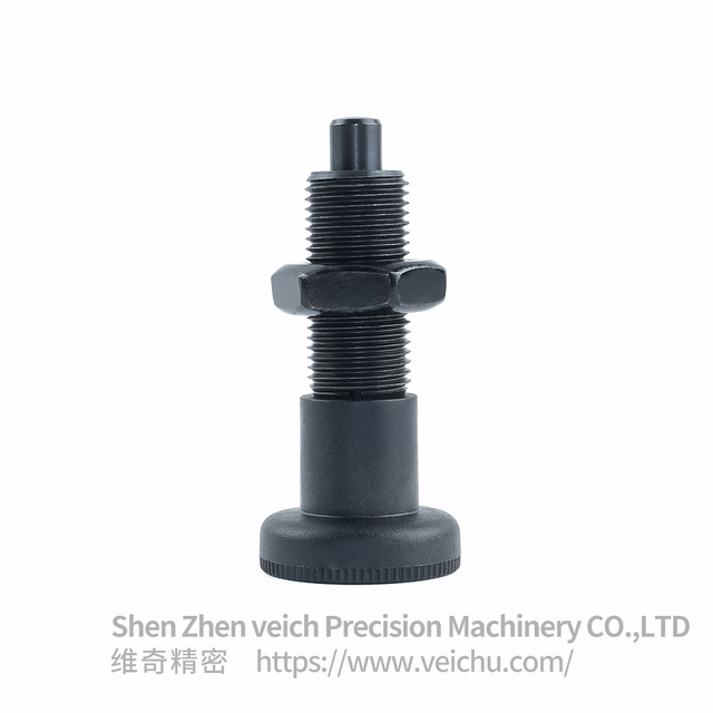 VCN219-BK-Black Plastic Knob Indexing Spring Plunger