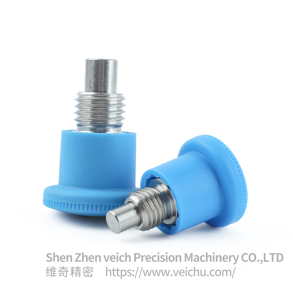 VCN218-BN /MBN Blue Handle Stainless Steel Mini Indexing Plunger