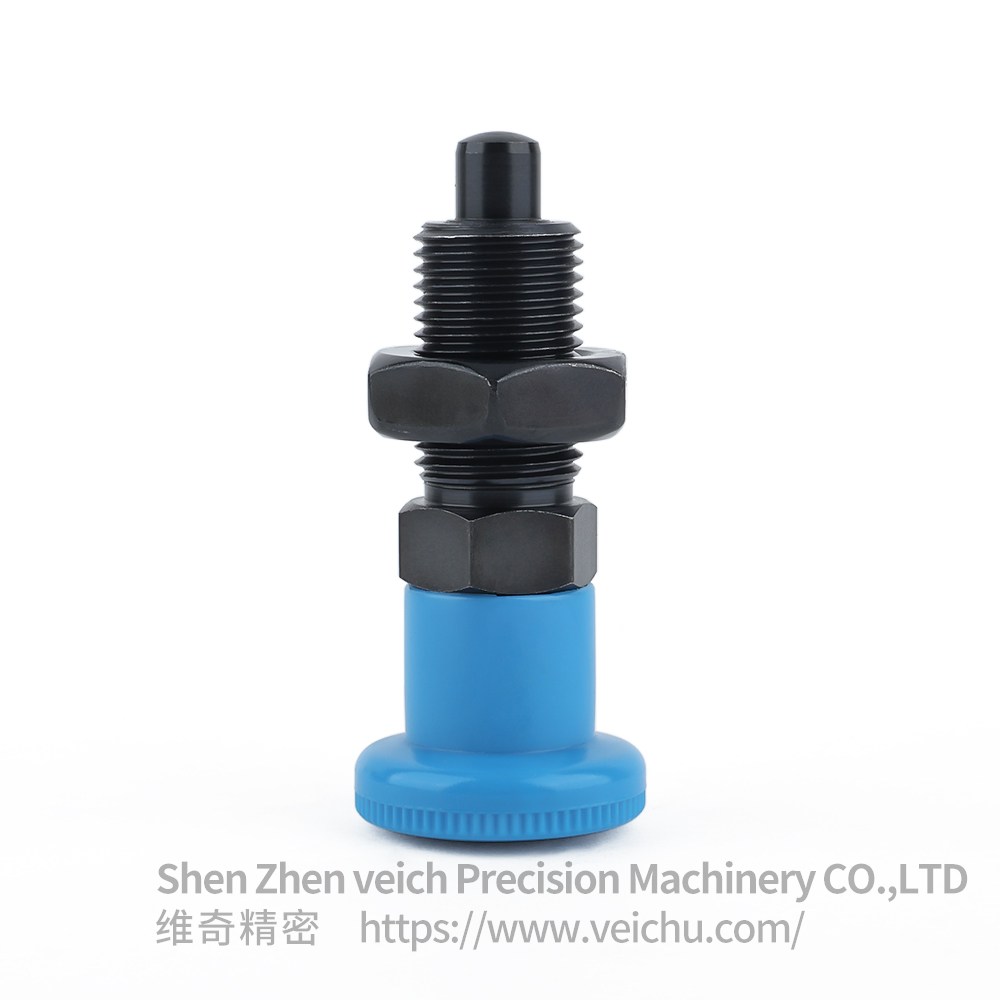 VCN221-BK-Black Carbon Steel Nylon6 Knob Indexing Plunger